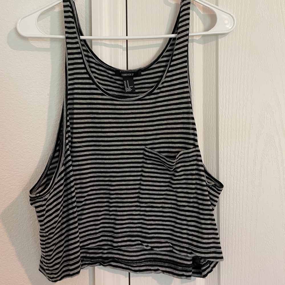 Forever 21 Striped Crop Top